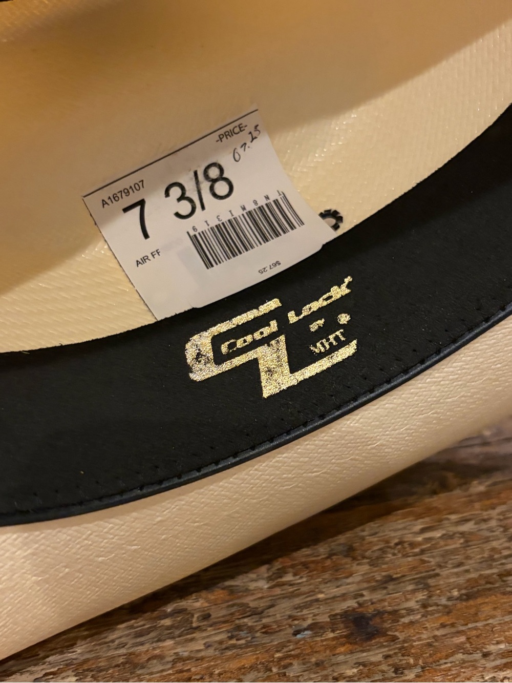 Men's Western Straw Cowboy Hat - Natural 7 3/8 - Picture 4 of 7